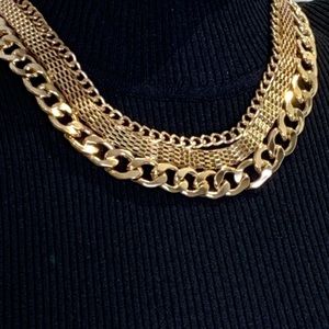 Aldo Jewelry - Aldo Gold Tone Triple Chain Statement Piece. Aldo Jewelry - Aldo Gold Tone Triple Chain Statement Piece.